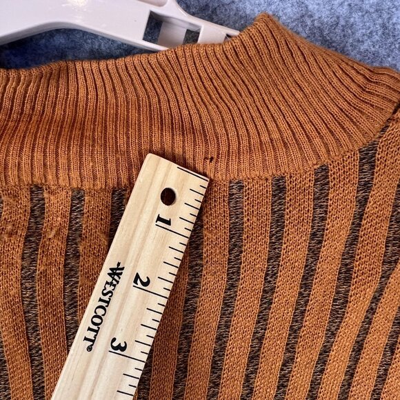 Bachrach Mens XL Sweater Striped Cardigan Wool Blend Zip Vintage Retro Pullover - Picture 12 of 12